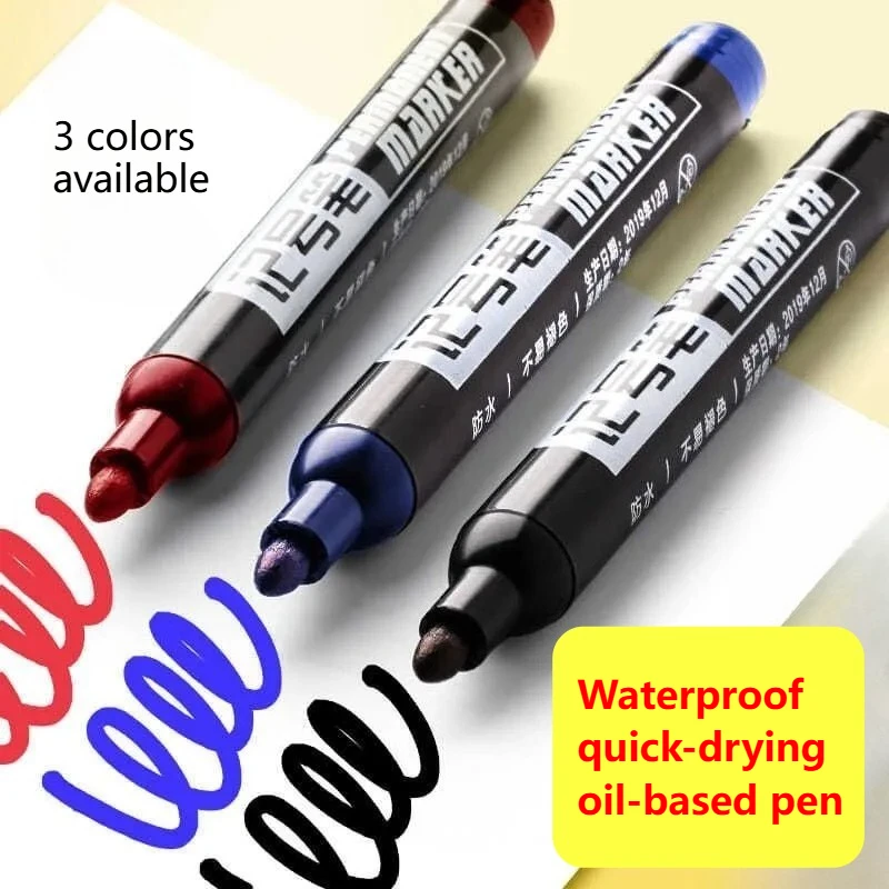 10/20/30PCS Black Red Blue Oil-based Large Pens Waterproof Quick-drying Durable Thick Pens Dedicated for Express Logistics