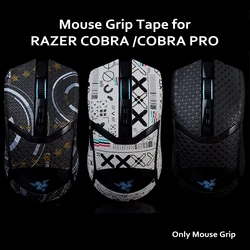 BTL cinta de agarre para ratón, pegatina de piel de lagarto para RAZER COBRA PRO, antideslizante, succiona el sudor, precortada, fácil de instalar, cobertura completa