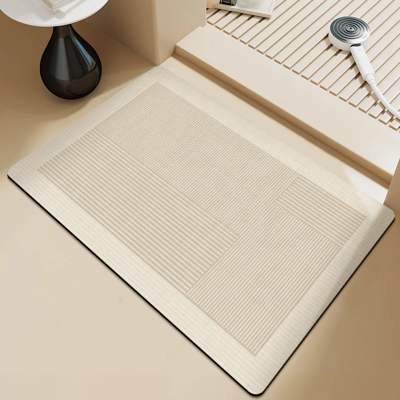 VIKAMA – tapis absorbant en boue de silice, tapis de sol de salle de bain, zone de lavage des mains, tapis à séchage rapide, tapis de sol de salle de bain antidérapant