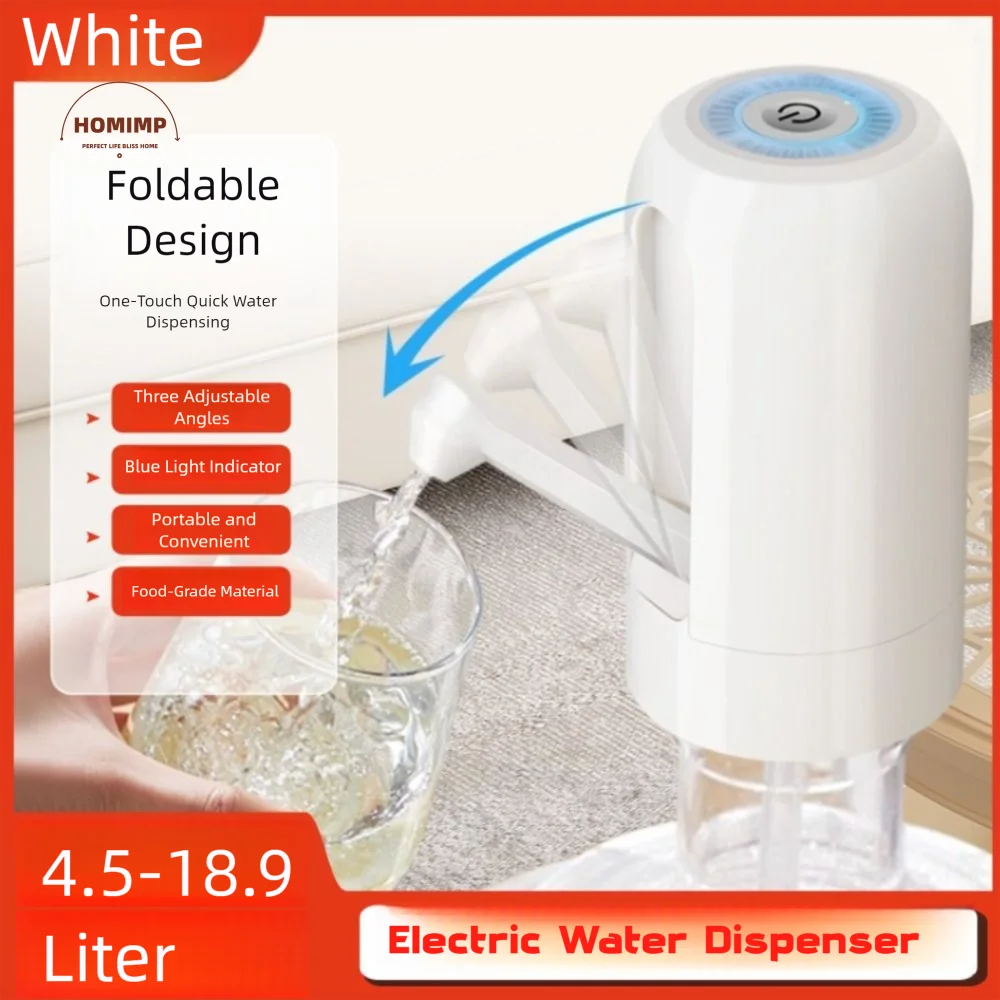 

4.5-18.9Liter Electric Drinking Qater Low Noise One-button Switch Electric Water Dispenser Faster Pumping with Extension Hose