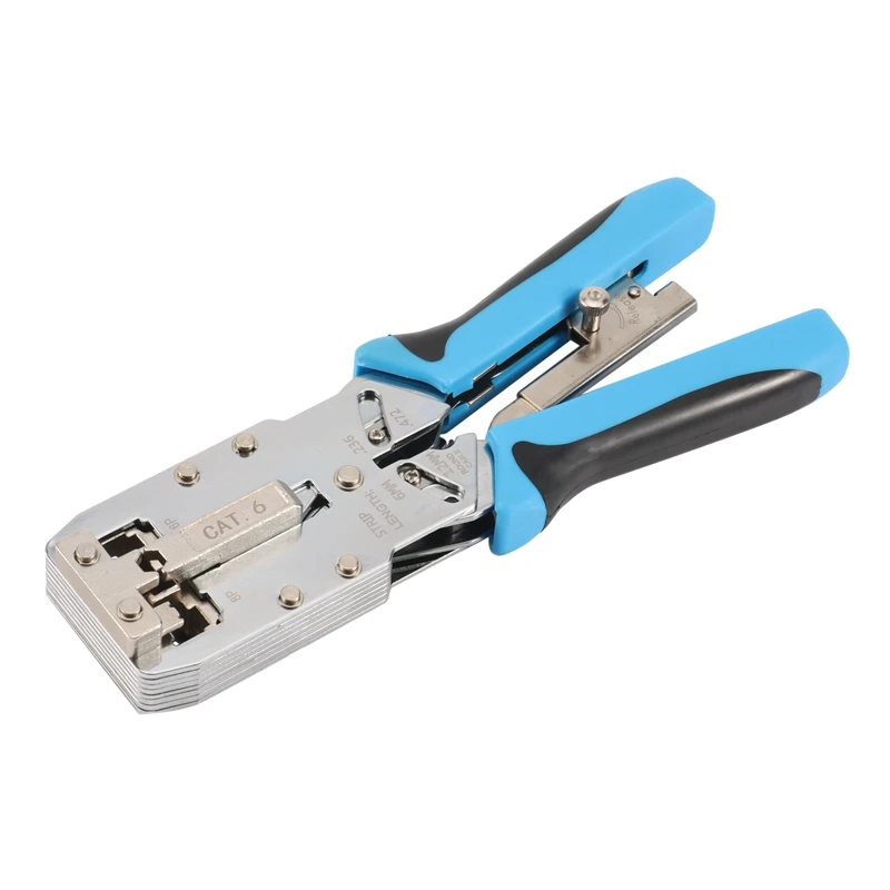 Herramienta de prensado de enchufe Modular STP, alicates RJ45 con Llave de trinquete, 8 pulgadas, 4P, 6P, 8P, MT-8106R