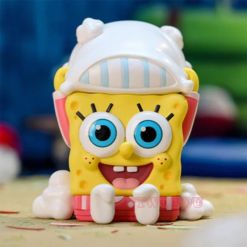 POP MART SpongeBob ชุดปาร์ตี้ชุดนอน ซีรีส์กล่องสุ่ม ของตกแต่งน่ารัก ฟิกเกอร์ ของประดับตกแต่งบ้าน โมเดลตั้งโต๊ะ ตุ๊กตา ของขวัญสำหรับเด็กผู้หญิง