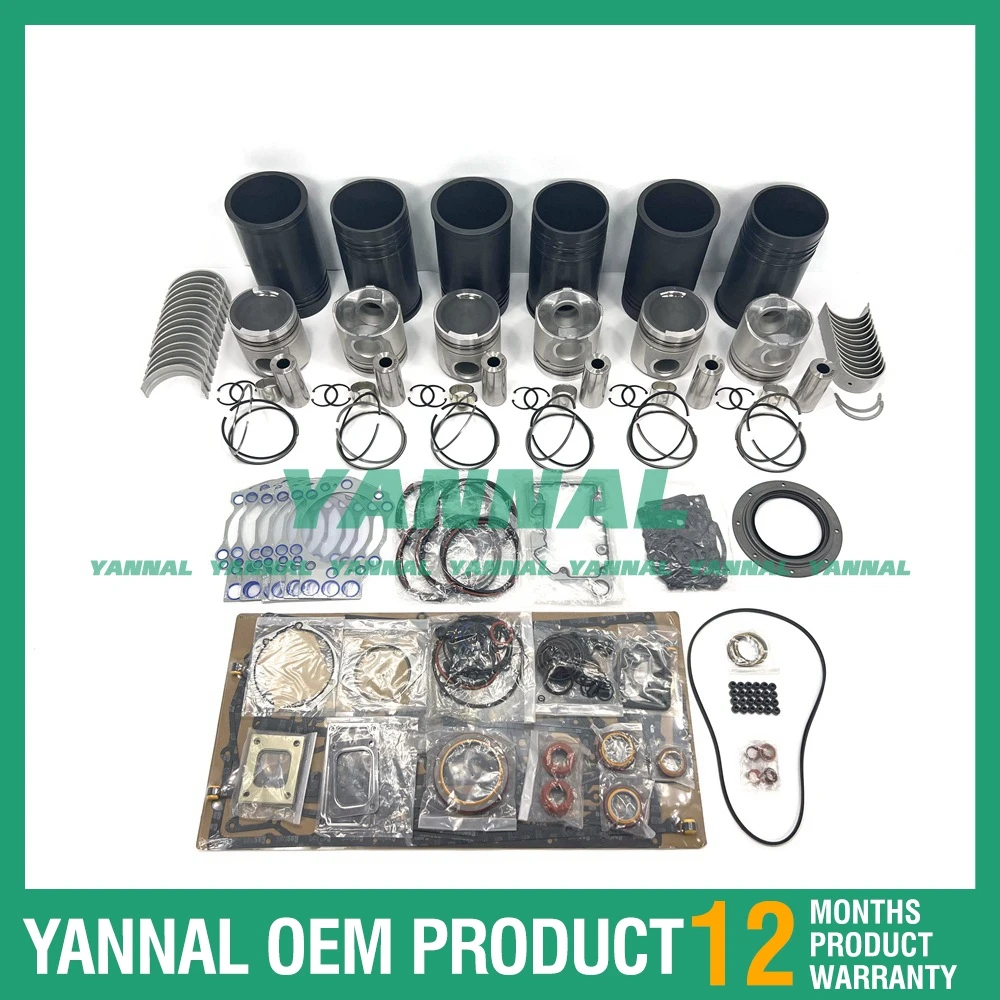 K19 Cylinder Liner Kit With Gasket Set Bearing For Cummins Engine Parts