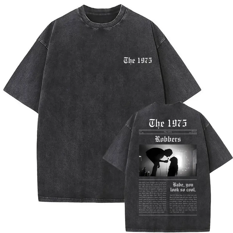 Washed Vintage The 1975 Double Sided Print Tshirt I Hate Matty