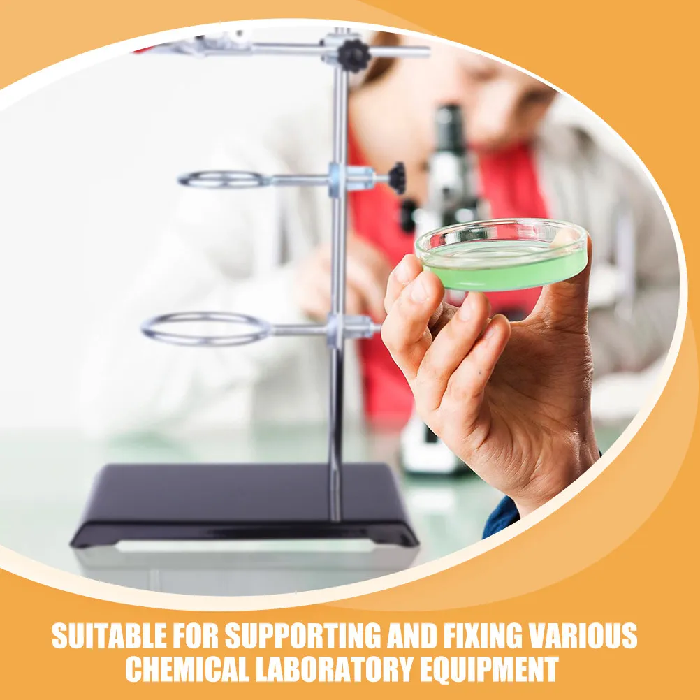 Clamp Stand Ring Stand Laboratory Support Stable Stainless Steel Lab Metalware Chemistry Experimental Equipment view 3