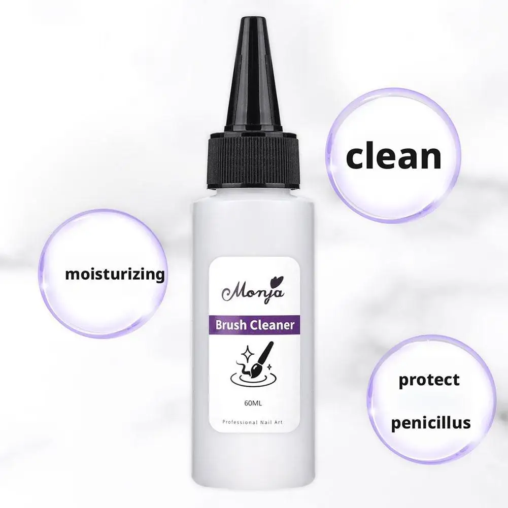 

30/60ml Nail Brush Cleanser Liquid Remover Acrylic Degreaser Professional Quick Manicure UV Polish Tool Gel Salon Cleaning O8A9