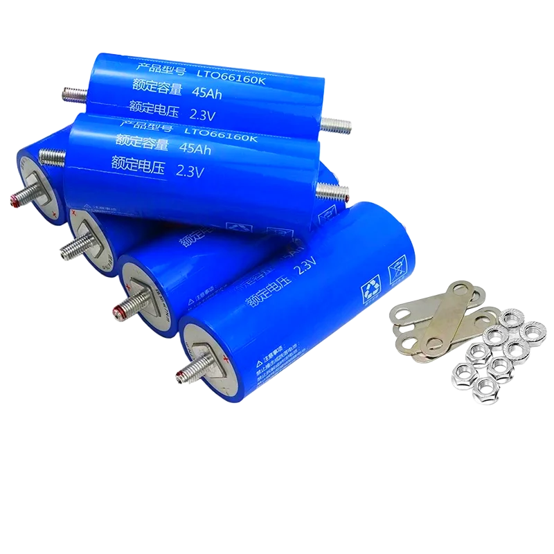 Akumulator litowo-tytanowy Yinlong 2.3V 45Ah LTO 66160K klasy A do samodzielnego montażu 12V 24V 48V do łodzi elektrycznych, paneli słonecznych, głośników, samochodów i zasilania.