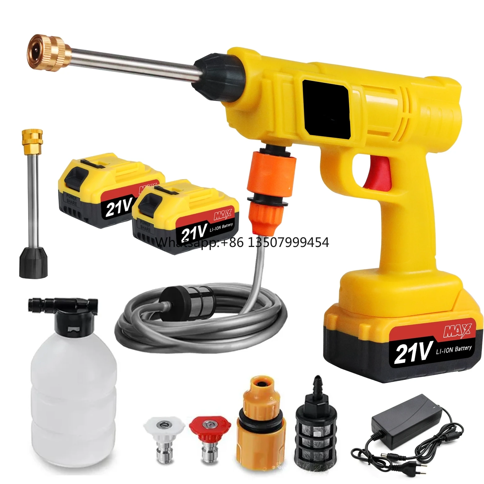 

Portable High Pressure Car Wash Machine Wireless Lithium Battery Car Wash Water Spray Gun Powerful Spray Gun