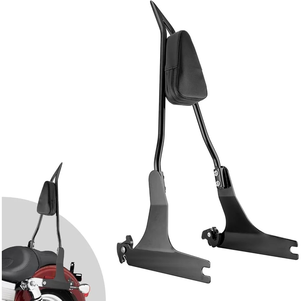 

Wsays 26" Tall Sissy Bar Quick Detachable Passenger Backrest Gloss Black Compatible with Harley Dyna Low Rider FXDL/S Street Bob