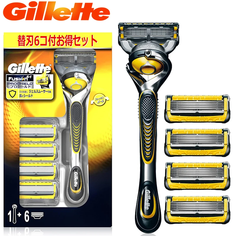 Gillette Fusion 5+1 Proshield razor Gillette men's shaver Men's shaver combination Stainless Steel Blade 360 FlexBall 24 Pivot