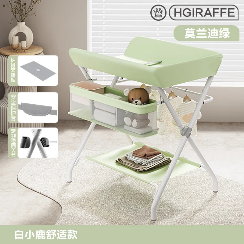 

Diaper Table Baby Care Table Newborn Diaper Changing Table Massage Touch Multi-functional Foldable Baby Bed