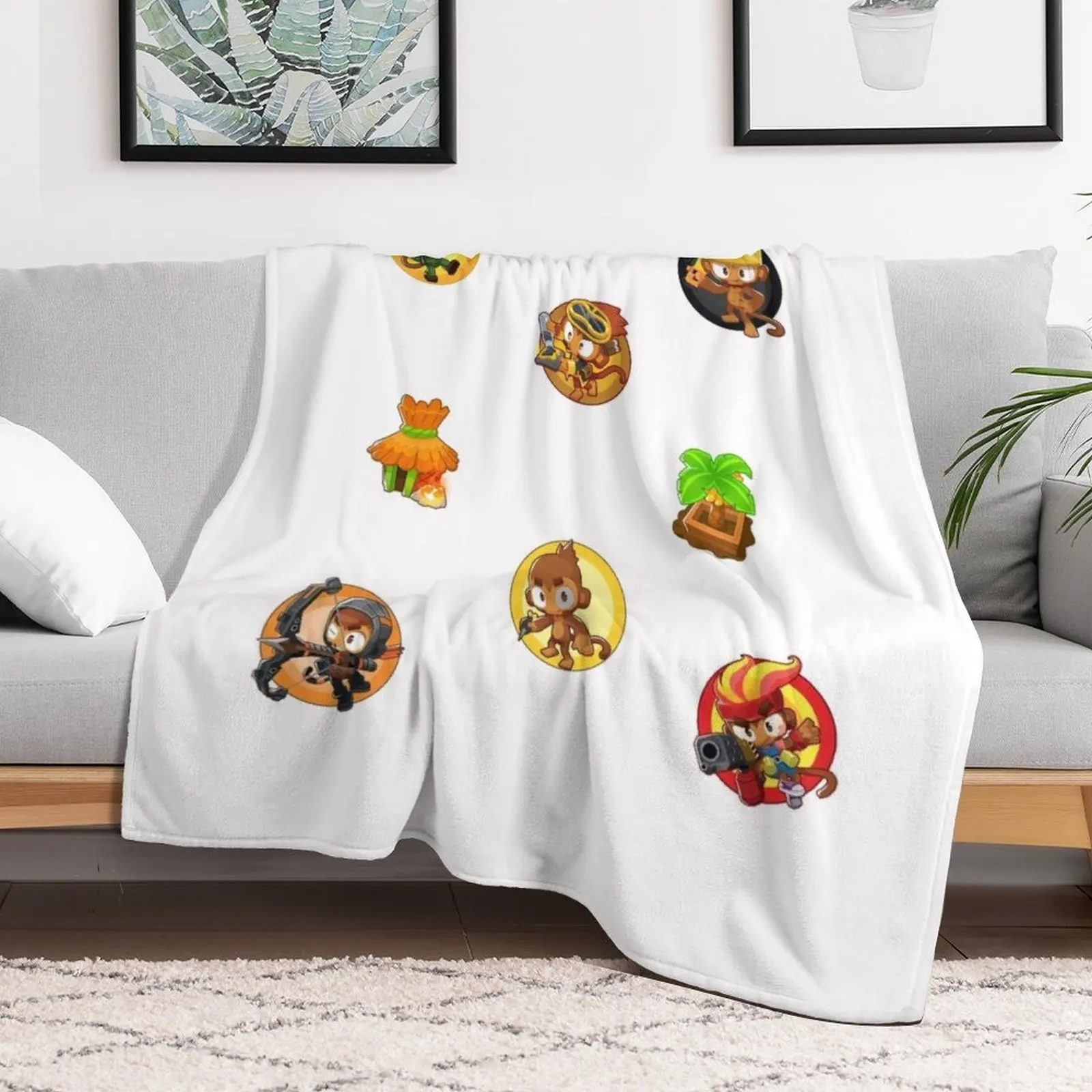 monkey bloons td 6 pack Throw Blanket