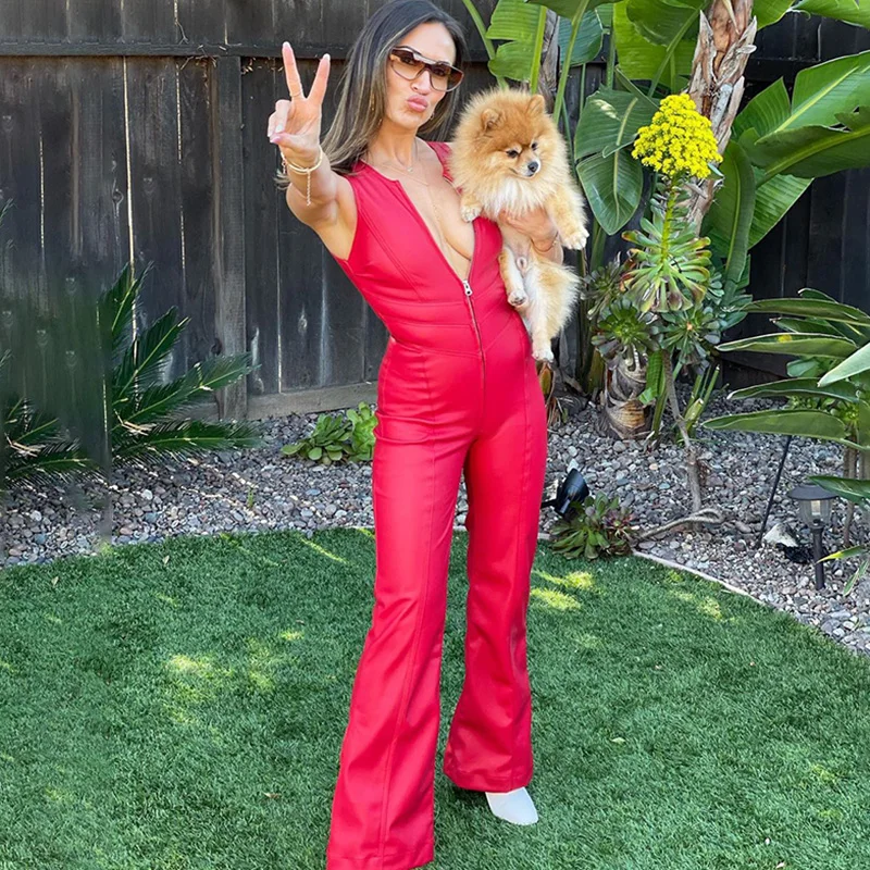 

Женский винтажный джинсовый комбинезон Ticketsx: модный, новый, однотонный, с глубоким вырезом, на молнии, с завышенной талией, облегающий, сексуальный, в уличном стиле, женская одежда