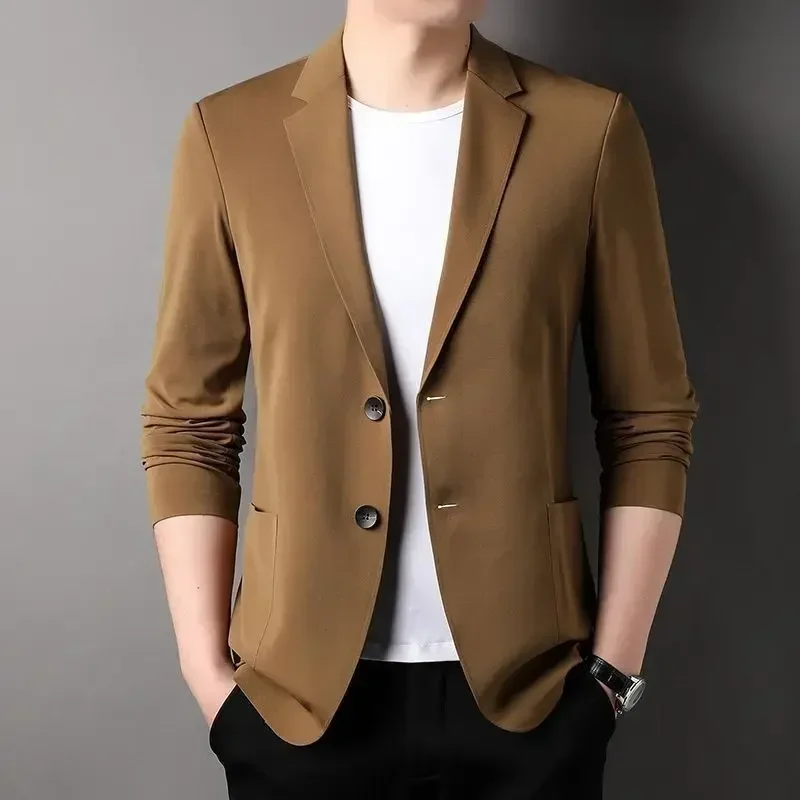 Blazers finos de verano para hombre, chaquetas de traje, abrigos de diseñador informales de negocios, ropa Formal de primavera, chaquetas ajustadas, talla 4X