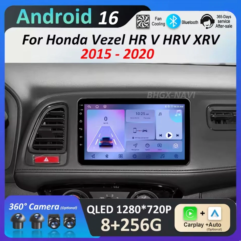 

Android 16 Intelligent System GPS Navigation for Honda Vezel HR V HRV XRV 2015 - 2020 Split Screen Car Radio Multimedia player