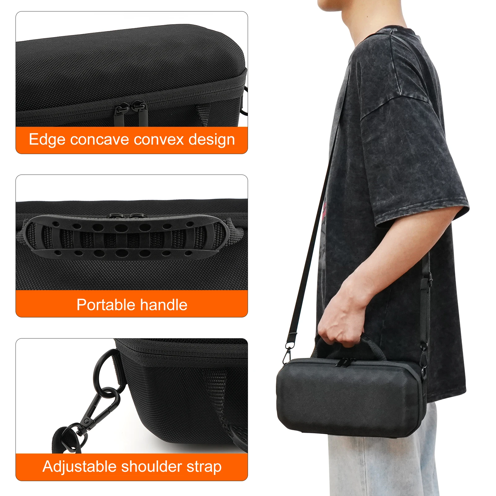 Harte EVA-Reisebox mit verstellbarem Schultergurt, Tragetasche, Umhängetasche für JBL Charge 6, tragbarer BT-Lautsprecher