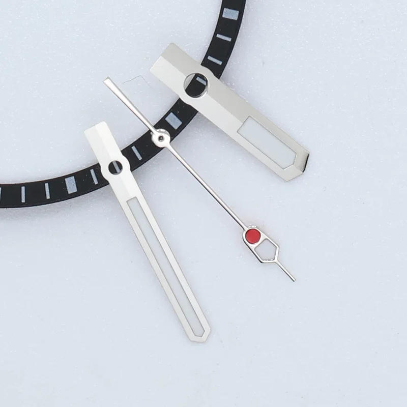 Prata aiguille marinha master spb nh35 relógio mãos verde c3 ponteiros luminosos para seiko mods peças de reposição