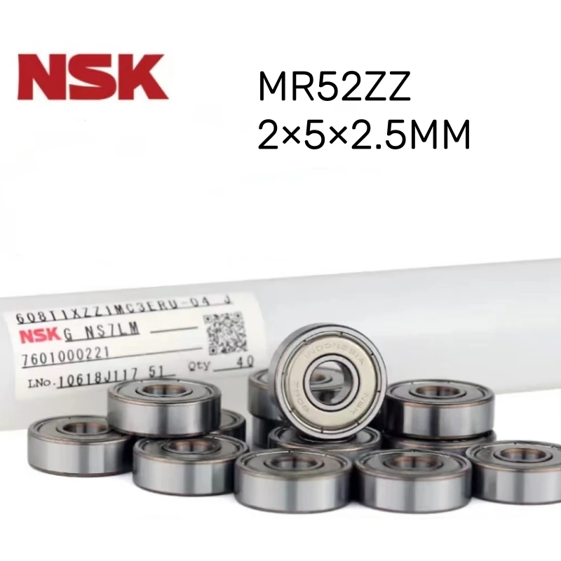 5/10 sztuk japońskiego pochodzenia NSK miniaturowe łożysko o dużej prędkości MR52ZZ 2*5*2.5MM