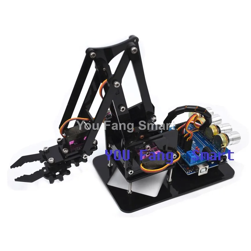 Sg90 mg90s Vorbau 4 dof Roboterarm-Kit mechanischer Arm Krallen-Kit ps2 oder Knopfs teuerung für Arduino-Roboterarm-Kit DIY-Programmier roboter – Detail 2