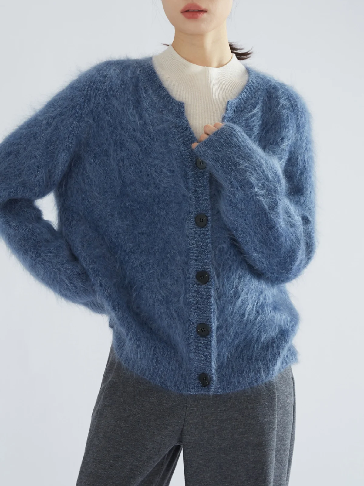 

Премиальный утепленный вязаный свитер-пуловер для женщин с круглым вырезом и цветочным узором, мягкий и комфортный