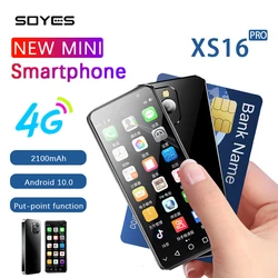 SOYES XS16 프로 미니 스마트폰, 4 인치 옥타코어, 4GB RAM + 128GB ROM, 안드로이드 10, 페이스 ID, 4G LTE, 소형 휴대폰, 2100mAh