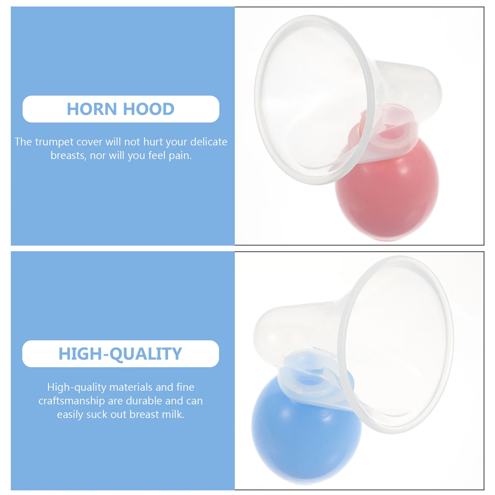 مجموعتان من مضخات حليب الأم اليدوية عالية الجودة، لوازم الرضاعة الطبيعية المحمولة، أداة شفط غير مؤلمة للأمهات الجديدة #3