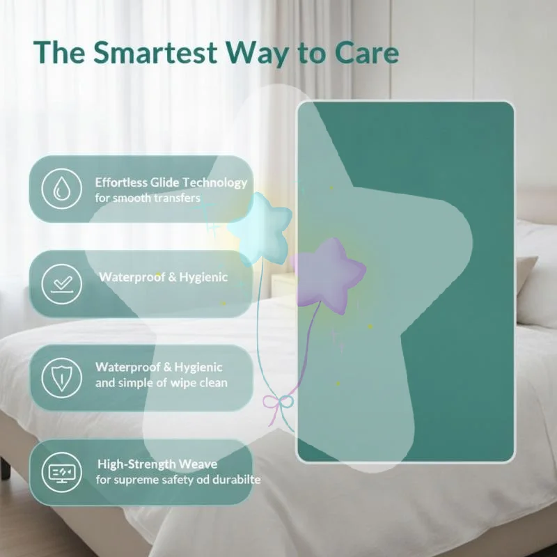 Washable Elderly Transfer Slide Sheet Lightweight Durable Positioning Cloth for Bedridden Patient Care