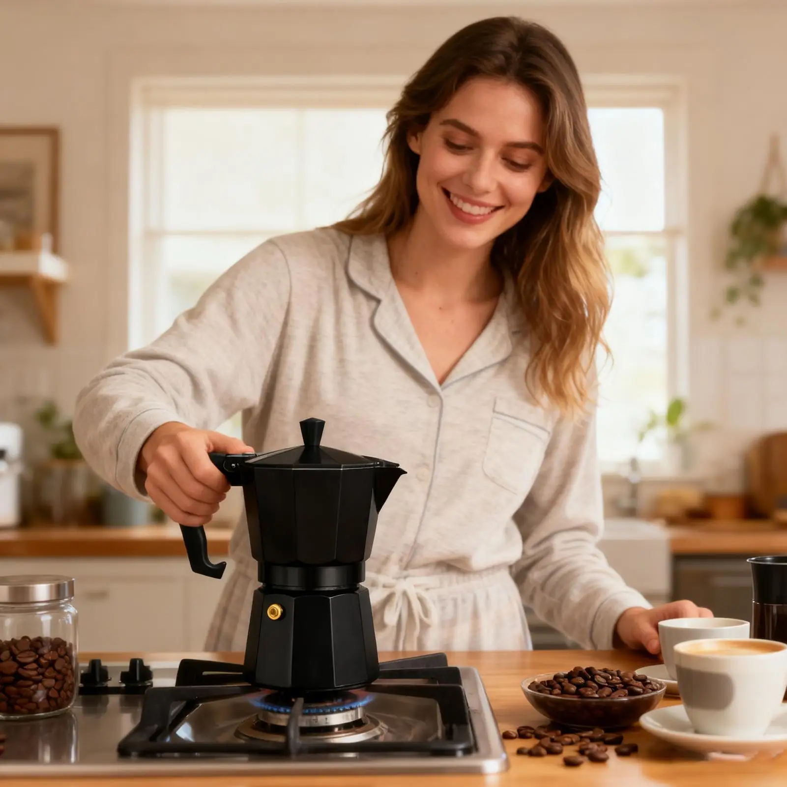 Coffee Maker Aluminum Alloy Portable With Safety Valve Italian Coffee Pot Maker Drink Tool For Electric Ceramic Gas Alcohol