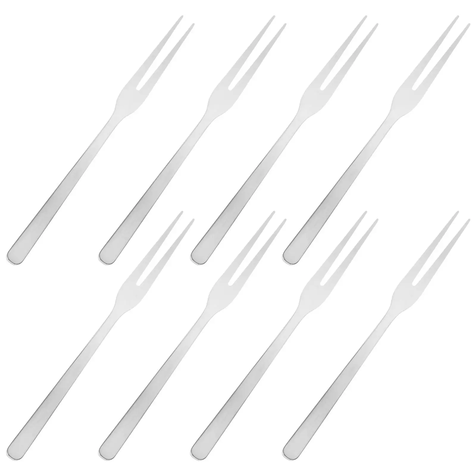 

8 Pcs Stainless Steel Fruit Fork Forks Party Moonlight Small Appetizers Cocktail Salad
