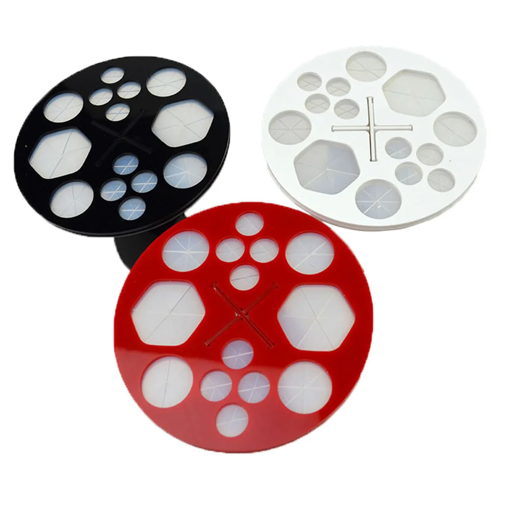 

Makeup Brush Holder Air Drying Rack Round Beauty Storage Tools ganizer Acrylic Material Lightweight Travel Friendly