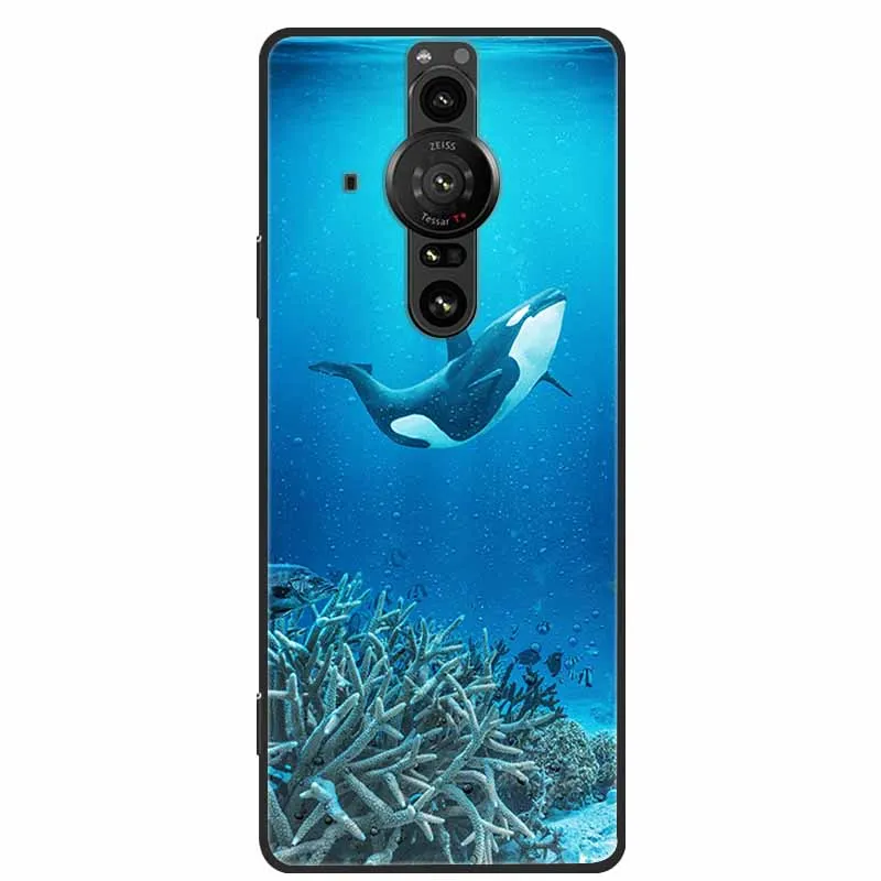 For SONY XPERIA PRO-I Case Original Soft Silicone TPU Phone Cases For SONY XPERIA PRO I Scenery Shockproof Back Cover New Fundas