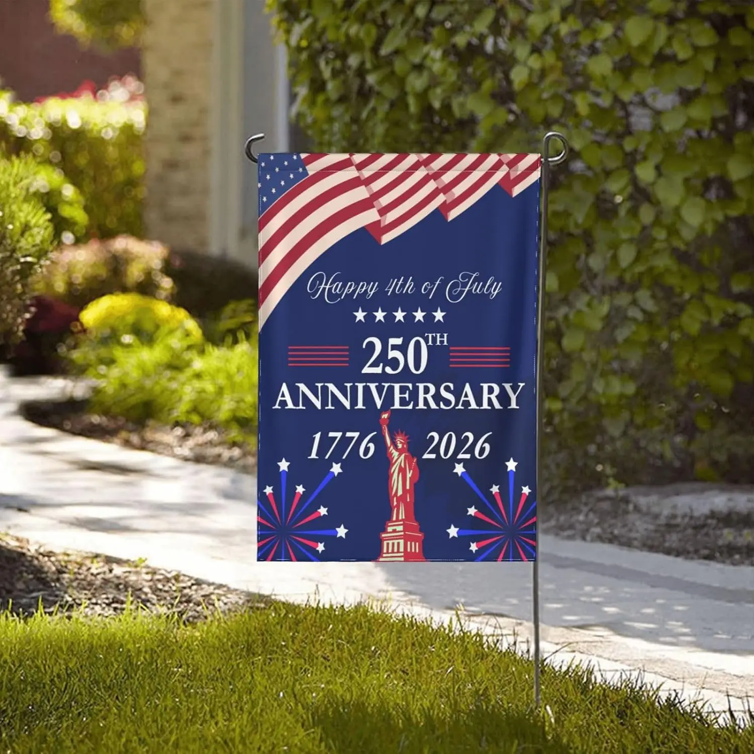 250th Anniversary U.S. Flag 1776-2026 Patriotic 250 Merchandise 12x18 Inches Flags Double Side Yard Banner Garden Decor Sign ZZM