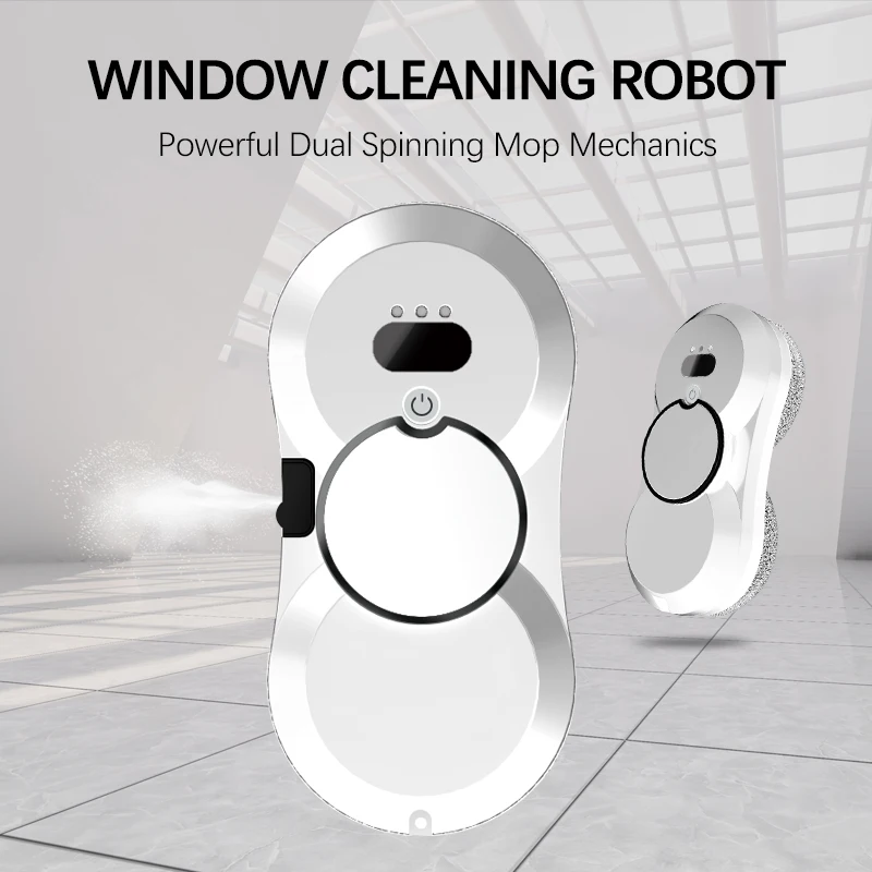 ONSON Smart Electric Window Cleaning Robot with Water Spray and Mop Function for Glass Cleaning