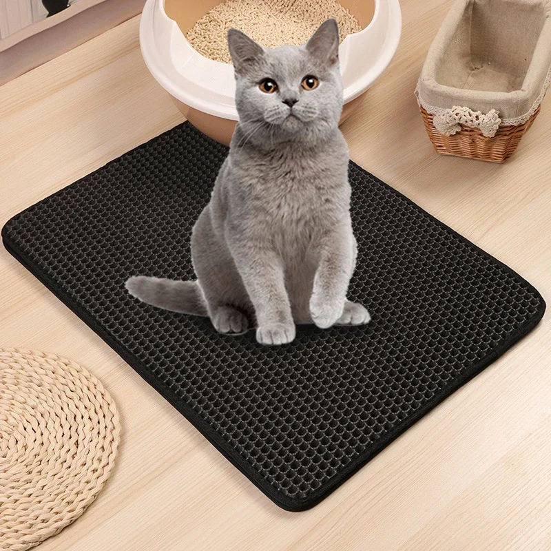 Double Layer Non-slip Sand Cat Pad Pet Cat Litter Mat Toilet EVA Waterproof Clean Pad for Cats House Clean Accessories