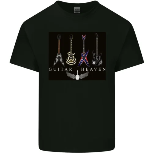 Gitarre Himmel Gitarrist Elektrisch Akustisch Herren Baumwolle T-Shirt