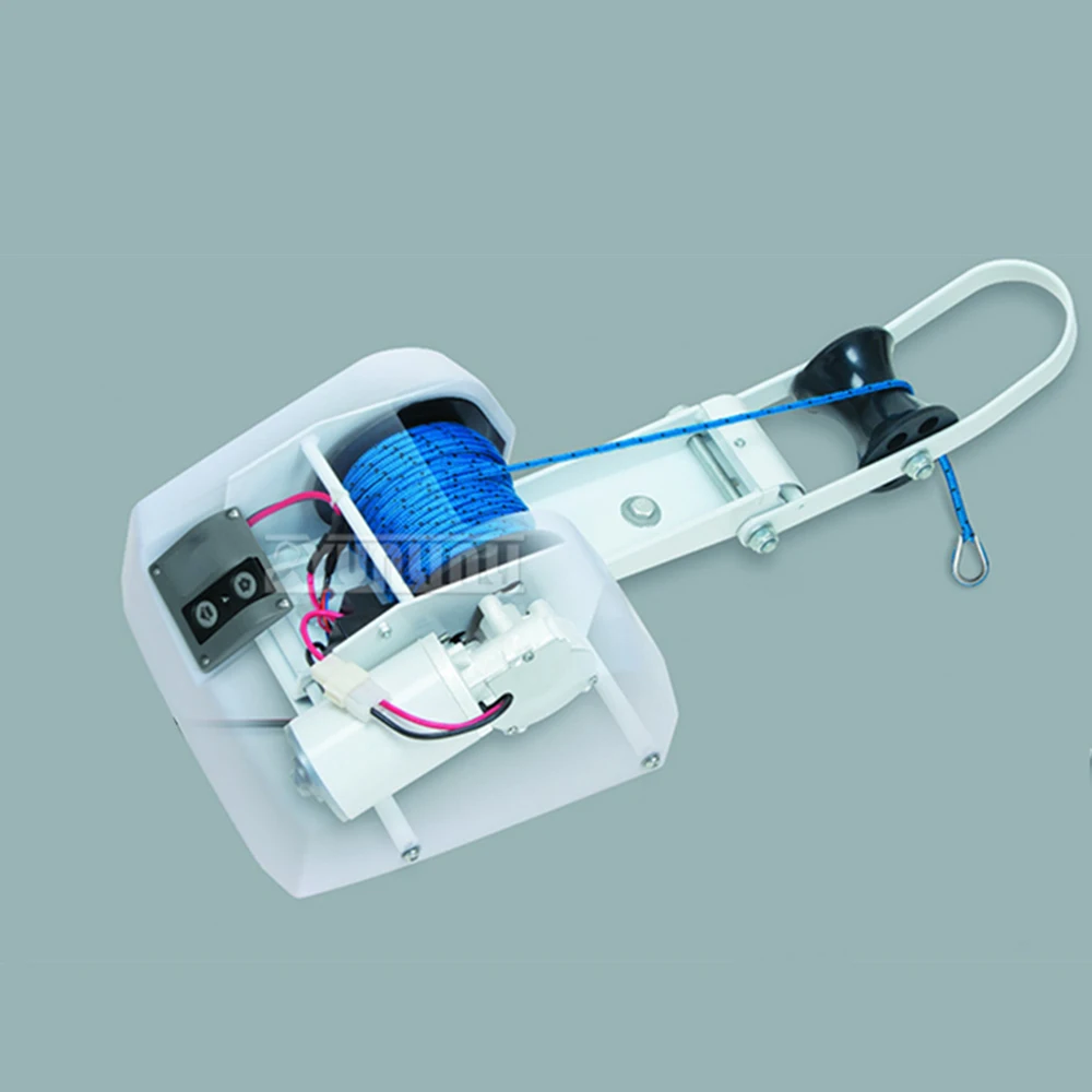13.6kg 바닷물 해양 보트 요트 폰툰 세일 헤비 듀티 12V 전기 앵커 윈치(원격 제어 포함)