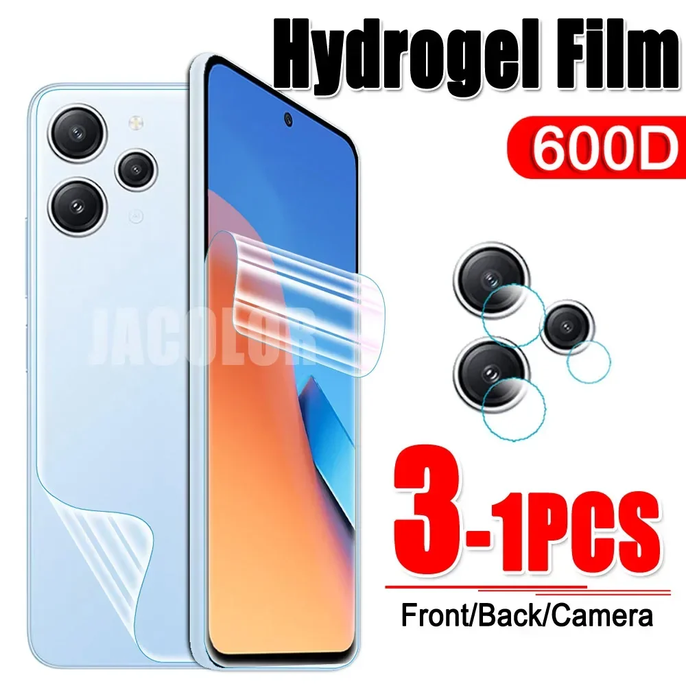 1-3PCS Hydrogel Film For Xiaomi Redmi 12 5G Camera Lens For Xiaomi Redmi 12 5G Back Gel Screen Protetor Protection Redmy Redmi12