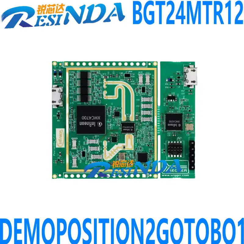 

Демипозиционный 2gotobo1 BGT24MTR12, радиочастотный трансивер, макетная плата датчика 24 ГГц