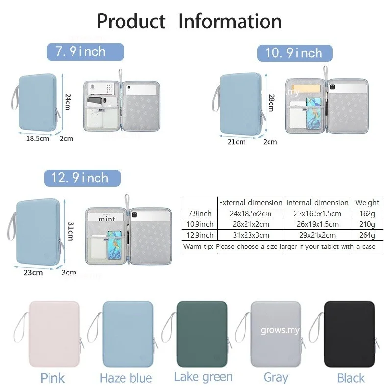 PU Leather Bag 8-13.3 inch For Chuwi UBook X 2023 12 Hi10 XPro 10.1 UBook XPro 2023 13 Hi10 X HiPad Plus X Shockproof Pouch Bags