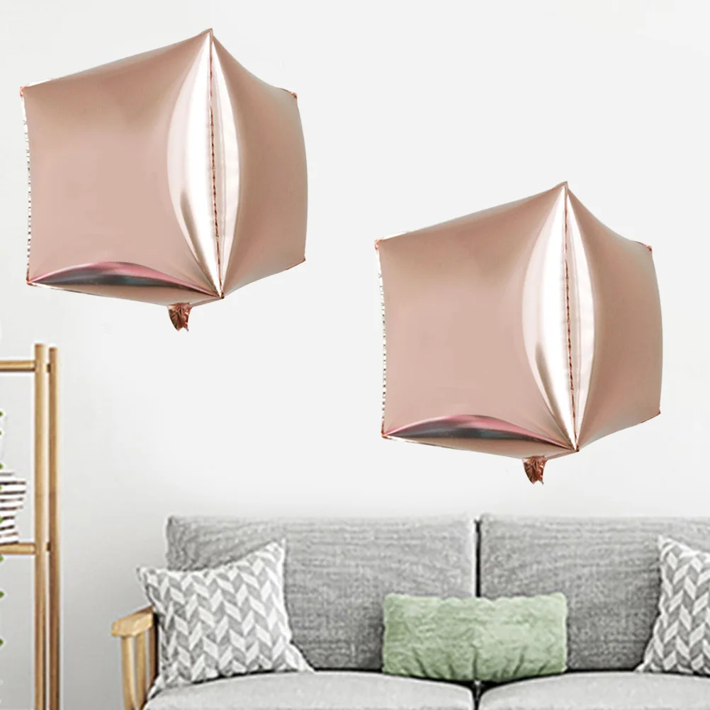 

5 Pcs Aluminum Film Balloon New Rіk 2024 Decor Party Accessories Birthday Square Three-dimensional