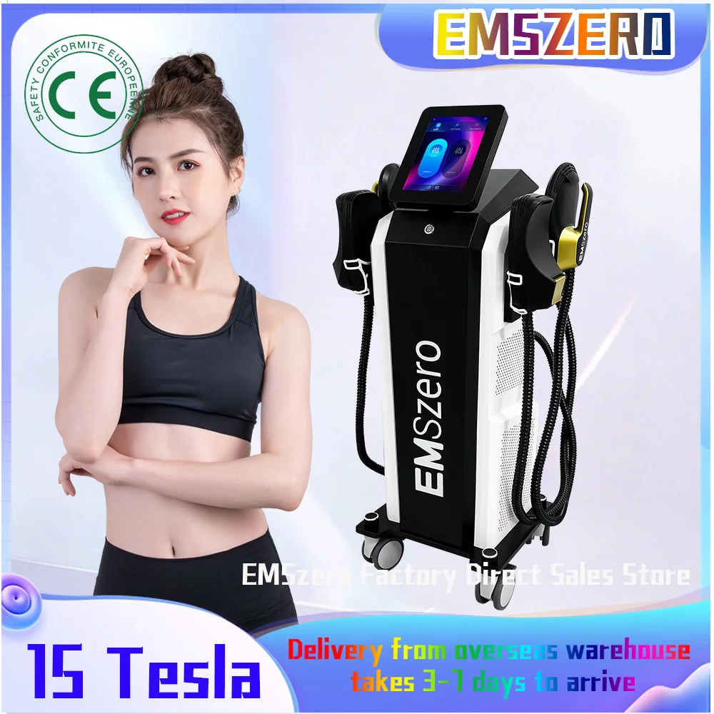 Newest Emszero NEO Fat removal 4 Handles 15 Tesla EMS 6500W Body Shaping build muscle Fitness Health massage Machine