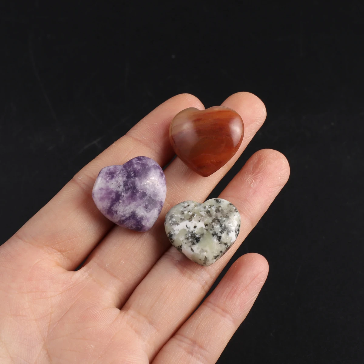 3pcs Love Natural Stone Rose Quartz Crystal Agate Home Decoration Spiritual Healing Mineral Gem Artwork Decoration Gift