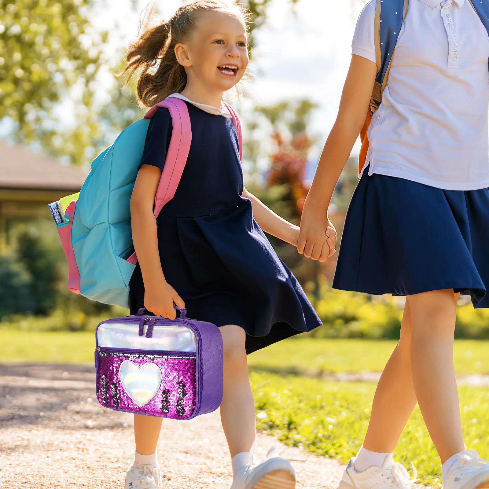 

Stylish Portable Lunch Thermal Insulation Picnic Sequin Design Aluminum Foil Food Storage Bag Reusable Meal Fresh Cooler