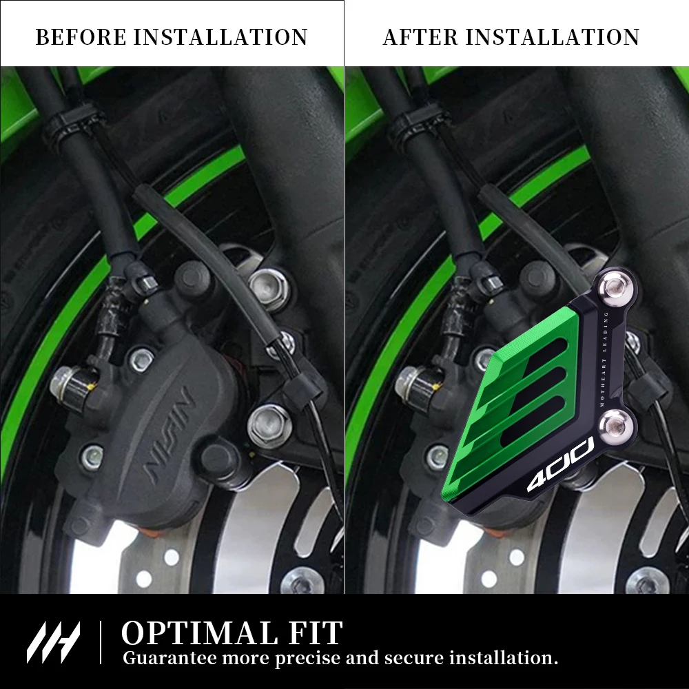 Motorcycle Front Disc Brake Caliper Protector for Ninja 400 2018-2024 Caliper Cover Disc Guard Brake Accessories