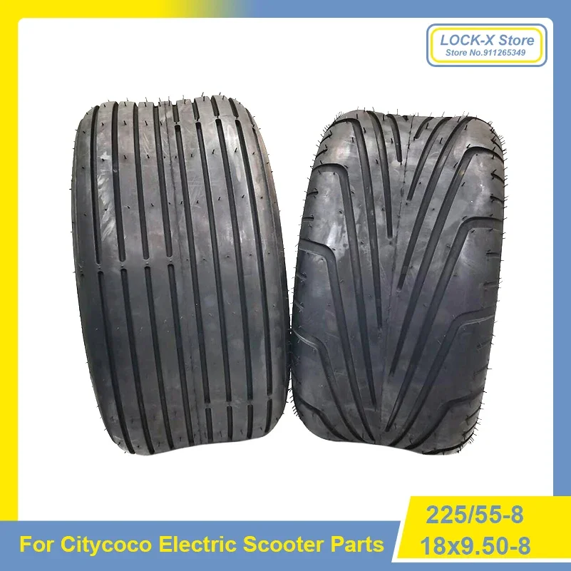 225/55-8 18x9.50-8 225/40-10 215/40-12 Vacuum Tire 8/10 Inch Front Rear Wheel for Citycoco Electric Scooter Tubeless Tyre