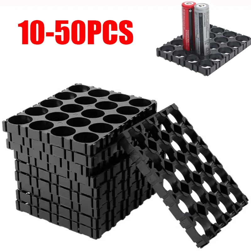 10/50pcs 18650 Battery Holder Bracket,4x5 Cell Lithium Battery Assembly Mounting Bracket,ABS Material Battery Frame