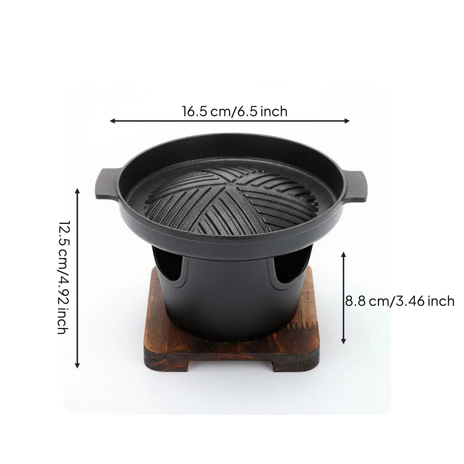 Outdoor Grill Mini Tabletop BBQ Electric Nonstick Pan Korean Grill Portable for Couples Camping Apartments - view 2