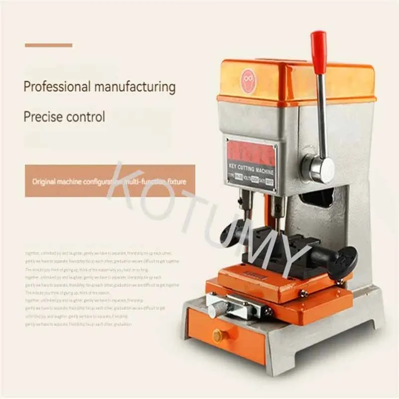 KOTUMY Key Copy Machine Vertical Key Cutting Machine For Duplicating Car Keys Door Keys Locksmith Tools Key Cutter 110V/220V