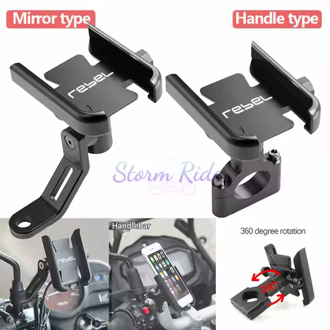 For HONDA REBEL 300 500 CMX300 CMX500 Aluminum Bicycle Mobile Phone Holder Handlebar GPS Stand Bracket Motorcycle