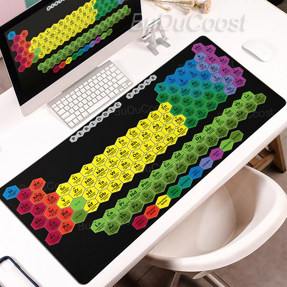 HD Periodic Table Of Elements Xxl Desk Mat PC Extended Mousepad Gamer Computer Mouse Pad Gaming Keyboard Mats Office Accessiores